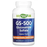 Nature&#x27;s Way, GS-500 Glucosamine Sulfate, 240 Capsules