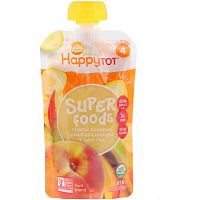 Happy Family Organics, Happy Tot, суперфуды, этап 4, бананы, персики, манго и чиа, 120 г (4,22 унции)