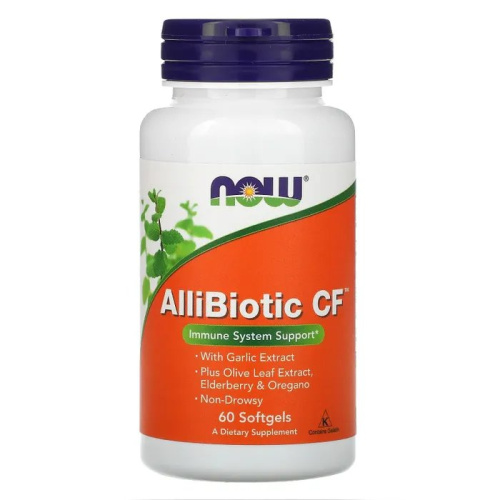 Now Foods, AlliBiotic CF, 60 капсул фото 2