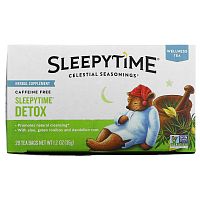 Celestial Seasonings, Sleepytime, чай для хорошего самочувствия, детокс, без кофеина, 20 чайных пакетиков, 35 г (1,2 унции)