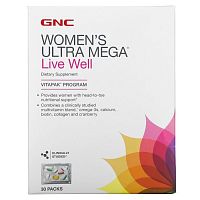 GNC, комплекс для женщин Ultra Mega, Live Well, 30 пакетиков