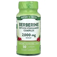 Nature&#x27;s Truth, Berberine Ceylon Cinnamon Complex, 2,000 mg, 50 Capsules