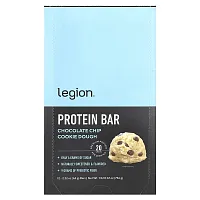 Legion Athletics, Protein Bar, Chocolate Chip Cookie Dough, 12 Bars, 2.22 oz (63 g) Each