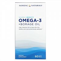 Nordic Naturals, Nordic Beauty, омега-3 и масло бурачника, 60 мягких таблеток