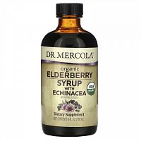 Dr. Mercola, Organic Elderberry Syrup with Echinacea, 6 fl oz (180 ml)