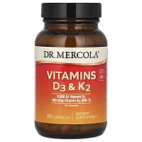 Dr. Mercola, Vitamins D3 &amp; K2, 90 Capsules