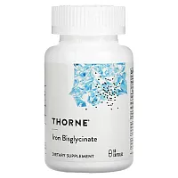 Thorne, Iron Bisglycinate, 60 Capsules