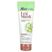 Nair, Leg Mask, Exfoliate &amp; Smooth with 100% Natural Clay + Seaweed, 8 oz (227 g)