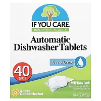 If You Care, Automatic Dishwasher Tablets, Free &amp; Clear, 40 Tabs, 18.3 oz (520 g)