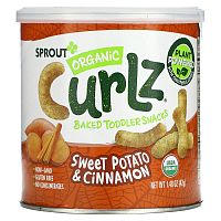 Sprout Organic, Curlz, сладкий картофель и корица, 1,48 унц. (42 г)