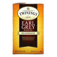 Twinings, Earl Grey Black Tea, Decaffeinated, 20 Tea Bags, 1.23 oz (35 g)