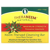 Organix South, TheraNeem Organix, Neem Therapy Cleansing Bar, Maximum Strength, 4 oz (113 g)