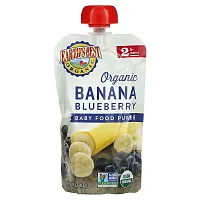 Earth&#x27;s Best, Organic Baby Food Puree, 6+ Months, Banana Blueberry , 4 oz (113 g)