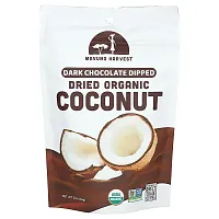 Mavuno Harvest, Dried Organic Coconut, Dark Chocolate Dipped, 3 oz (84 g)