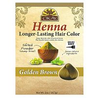 Okay Pure Naturals, Henna, Longer-Lasting Hair Color, Golden Brown , 2 oz (56.7 g)