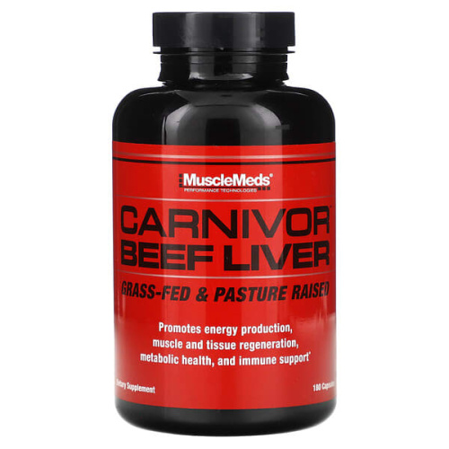 MuscleMeds, Carnivor Beef Liver, 180 Capsules