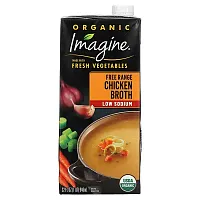 Imagine Soups, Organic Free Range Chicken Broth, Low Sodium, 32 fl oz (946 ml)