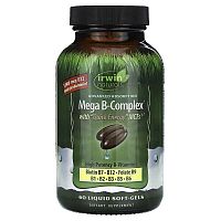 Irwin Naturals, Mega B-Complex with Quick Energy MCT&#x27;s, 60 Liquid Soft-Gels