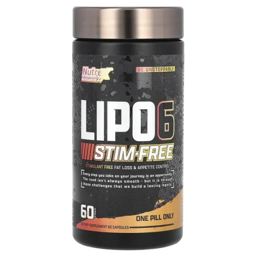 Nutrex Research, Lipo6, Stim-Free, 60 Capsules