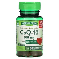 Nature&#x27;s Truth, CoQ-10, Enhanced Absorption, 100 mg, 50 Quick Release Softgels