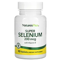 NaturesPlus, Super Selenium With Vitamin E, 200 mcg, 90 Tablets