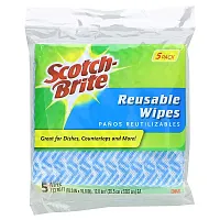 Scotch-Brite, Reusable Wipes, 5 Wipes