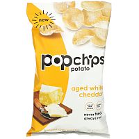 Popchips, Картофельные чипсы, выдержанный белый чеддер, 142 г (5 унций)