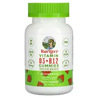 MaryRuth&#x27;s, Vitamin D3 + B12 Gummies, Pectin Based, Strawberry, 60 Gummies