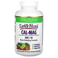 Paradise Herbs, Earth&#x27;s Blend, Cal-Mag Zinc + D3, 180 Vegetarian Capsules