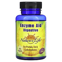 Nature&#x27;s Life, Enzyme Aid, Digestive, 100 Capsules