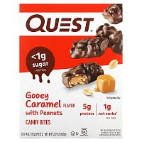 Quest Nutrition, Candy Bites, липкая карамель с арахисом, 8 порций, 21 г (0,74 унции)