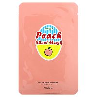 A'Pieu, Тканевая маска для красоты Sweet Peach, персик и йогурт, 1 шт., 23 г (0,81 унции)