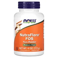 NOW Foods, NutraFlora FOS, Pure Powder, 4 oz (113 g)