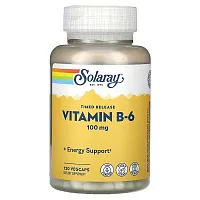 Solaray, Vitamin B-6, 100 mg, 120 VegCaps