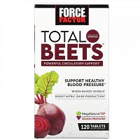 Force Factor, Total Beets, эффективная поддержка кровообращения, 120 таблеток