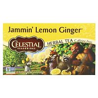 Celestial Seasonings, Herbal Tea, Jammin&#x27; Lemon Ginger, Caffeine Free ,  20 Tea Bags, 1.6 oz (45 g)