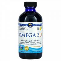 Nordic Naturals, Omega-3D, Lemon, 237 мл (8 жидких унций)