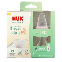 NUK, Simply Natural, Бутылочки, от 0 месяцев, медленно, 2 упаковки, по 150 мл (5 унций) каждая