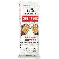 Little Secrets, Crispy Wafers из темного шоколада, арахисовая паста, 40 г (1,4 унции)