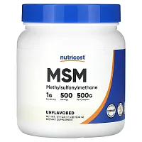 Nutricost, MSM, Unflavored, 17.9 oz (500 g)