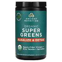 Ancient Nutrition, Organic Super Greens, Alkalize &amp; Detox, 7.5 oz (213 g)