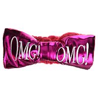 Double Dare, OMG! Reversible Mega Hair Band, Hot Pink Plush & Hot Pink Platinum, 1 Piece