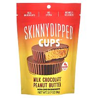 SkinnyDipped, Cups, молочный шоколад и арахисовая паста, 90 г (3,17 унции)