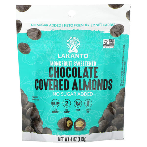 Lakanto, Chocolate Covered Almonds, 4 oz (113 g)