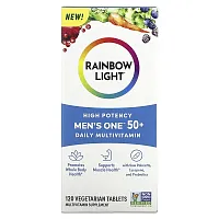 Rainbow Light, Men&#x27;s One 50+ Daily Multivitamin, High Potency, 120 Vegetarian Tablets