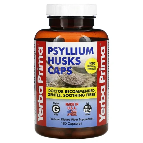 Yerba Prima, Psyllium Husks Caps, 180 Capsules