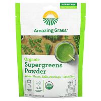 Amazing Grass, Organic SuperGreens Powder, 5,29 унц. (150 г)