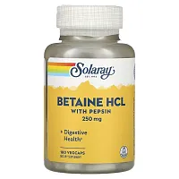 Solaray, Betaine HCL with Pepsin, 250 mg, 180 VegCaps