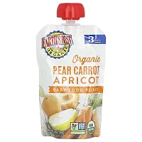 Earth&#x27;s Best, Organic Baby Food Puree, 9+ Months, Pear, Carrot, Apricot, 3.5 oz (99 g)