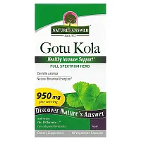 Nature&#x27;s Answer, Gotu Kola, 950 mg, 90 Vegetarian Capsules (475 mg per Capsule)